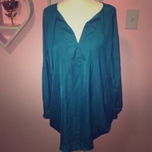 Lemon Tart Maternity teal top NWT M